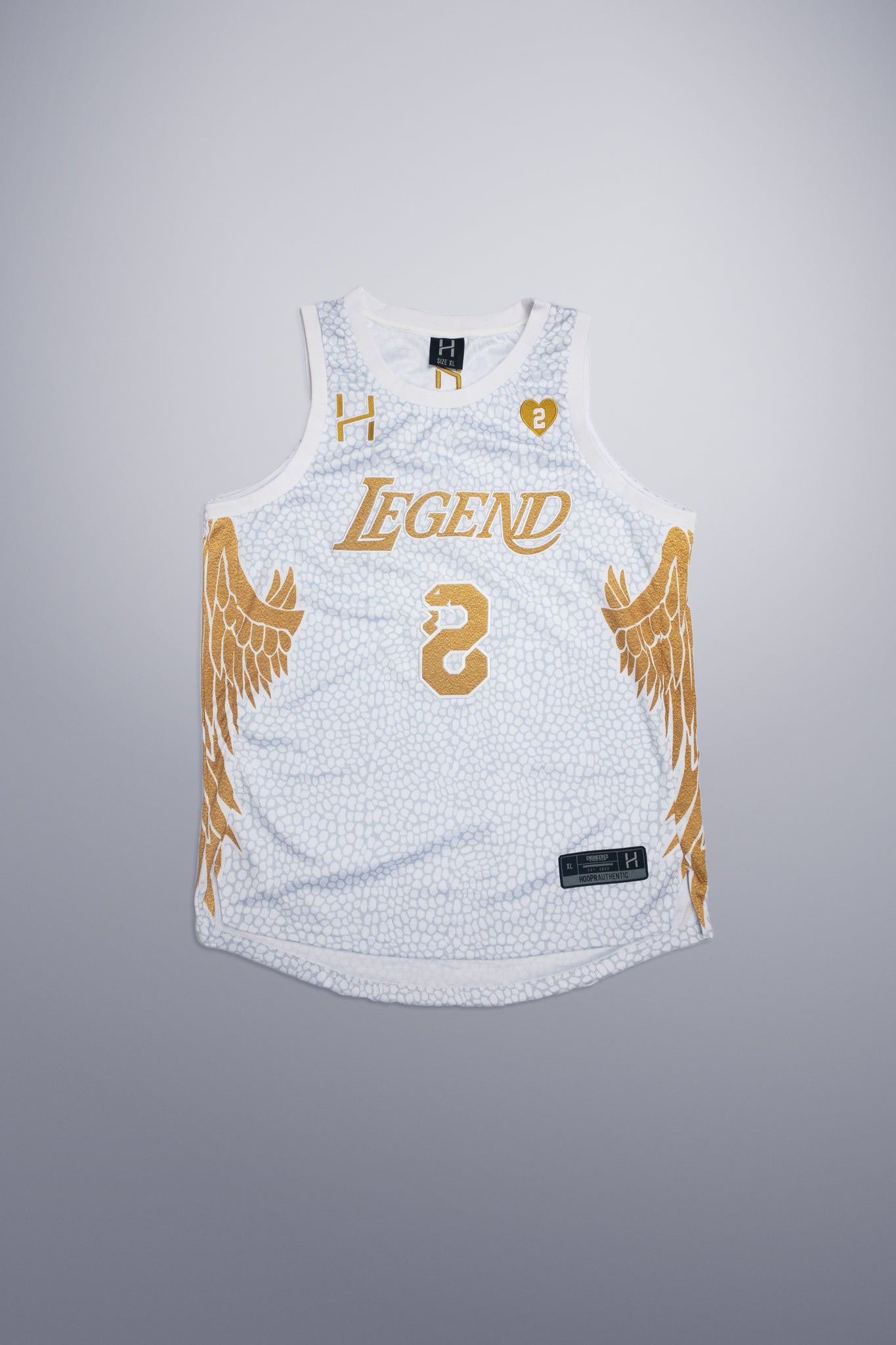 White and clearance gold jersey